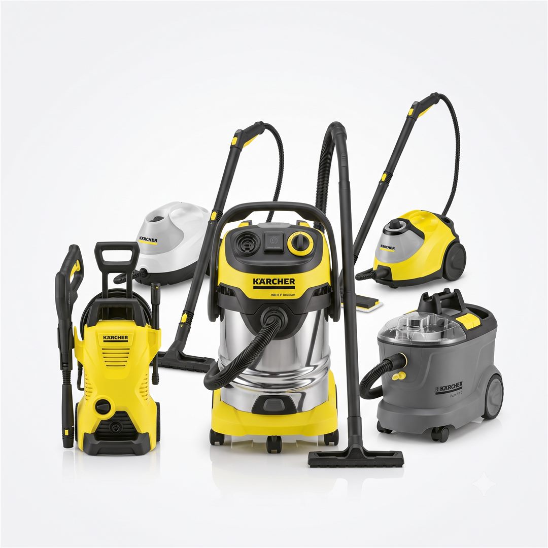 Kärcher steam cleaner, wet vacuum, construction vacuum and pressure washer available for rent